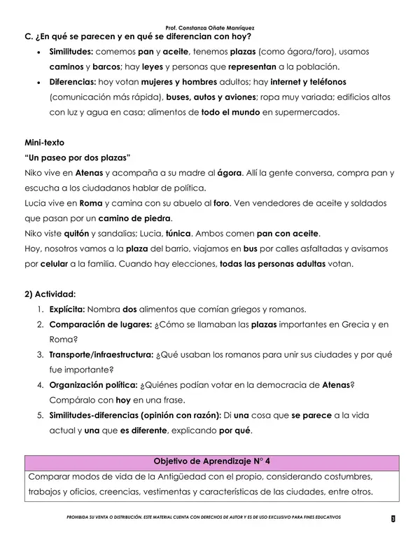 Resumen contenidos Historia 3º Básico