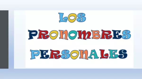 PowerPoint "Los pronombres personales"