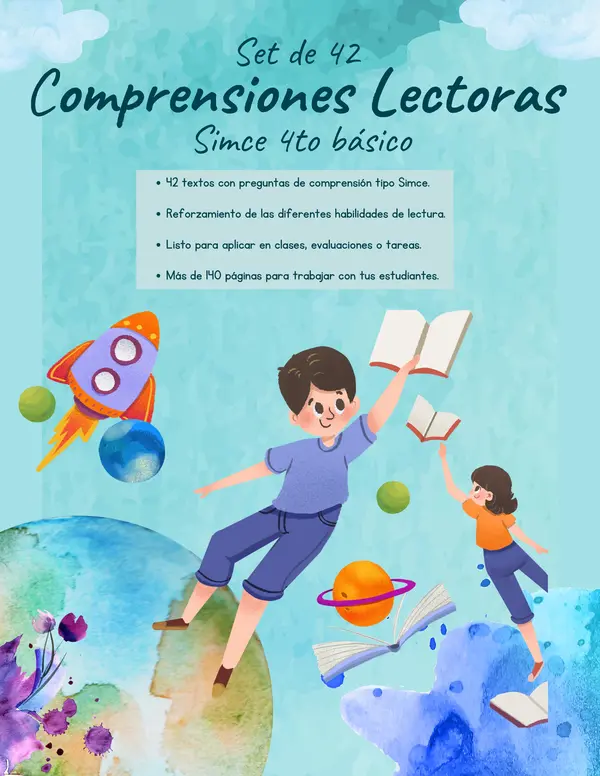 Set guías de comprensión lectora - Simce 4to básico 