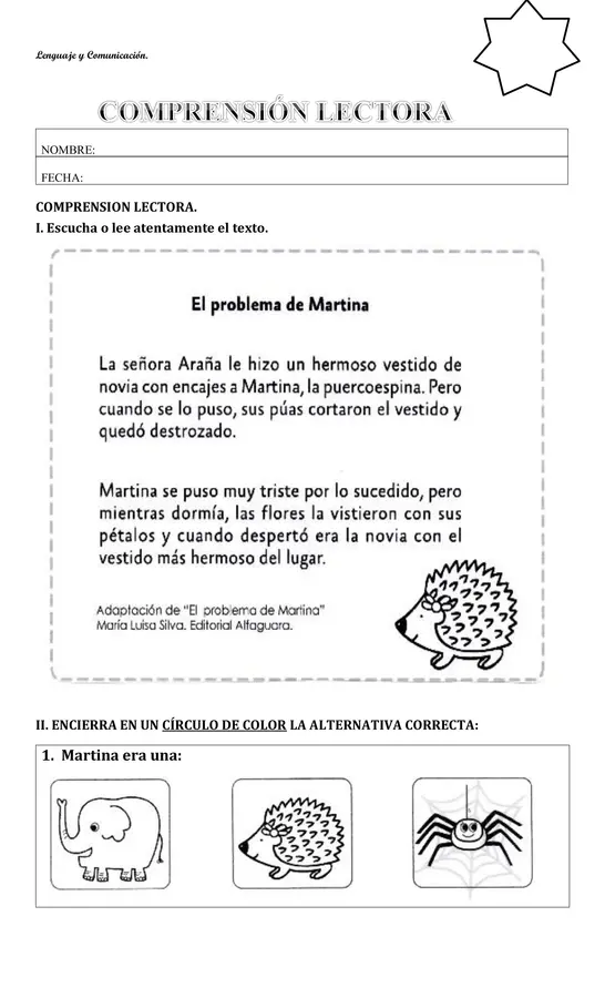 Comprensiones Lectoras 2° básico.