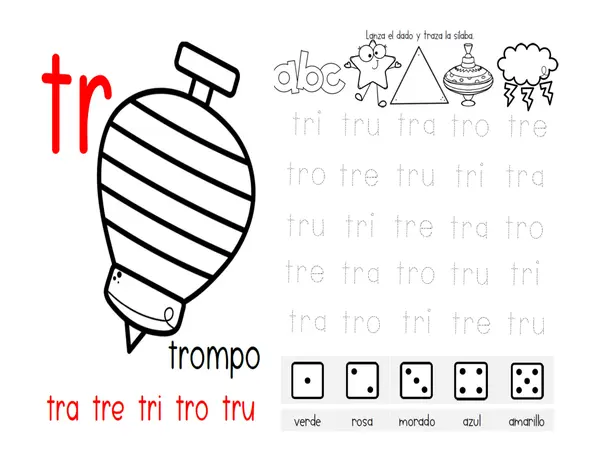Cuadernillo de silabas trabadas