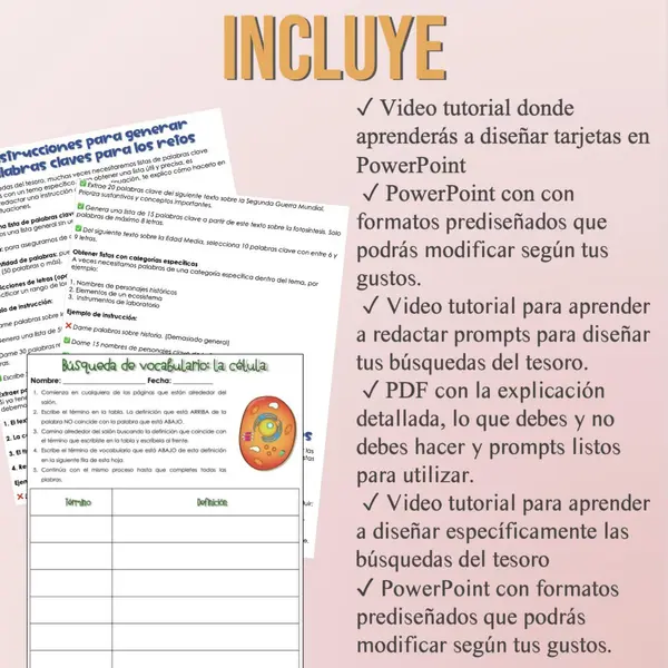 Aprende a diseñar búsquedas del tesoro de vocabulario