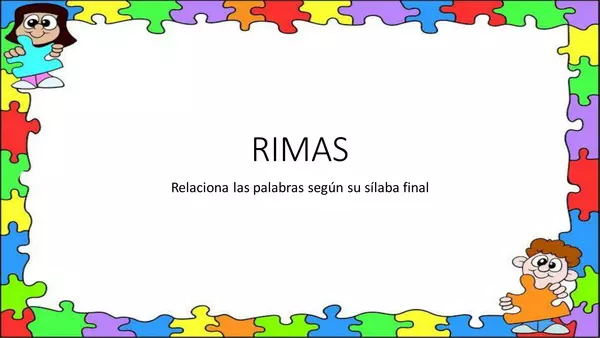 Rimas (sonido final silábico)