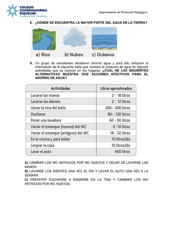 Evaluación de Ciencias Naturales (A.C) 