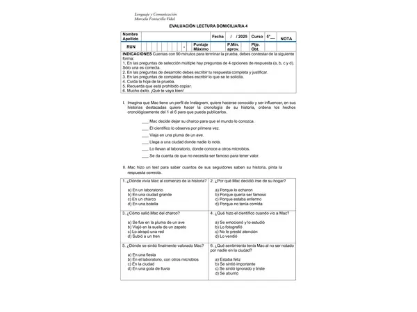Evaluacion Mac el microbio desconocido (creación redes sociales)