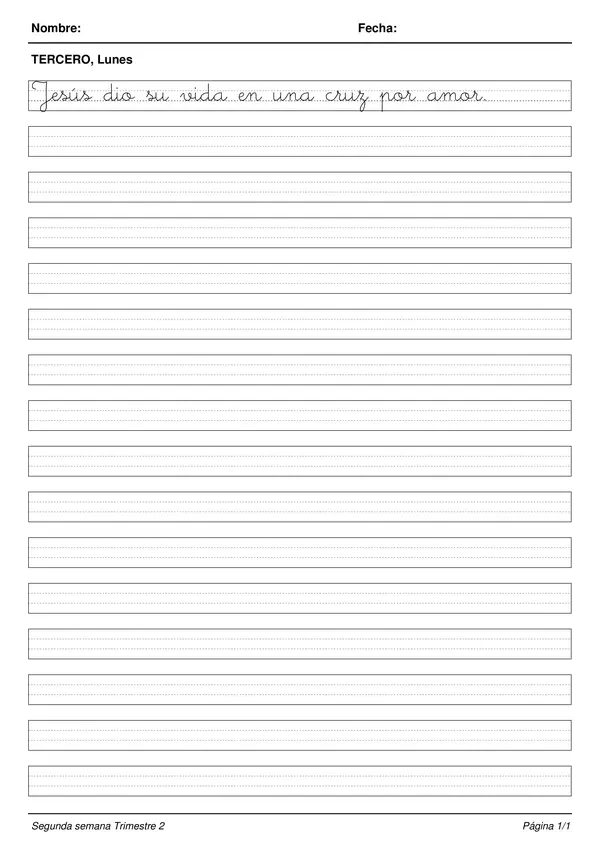 Planas Para Mejorar Caligrafia