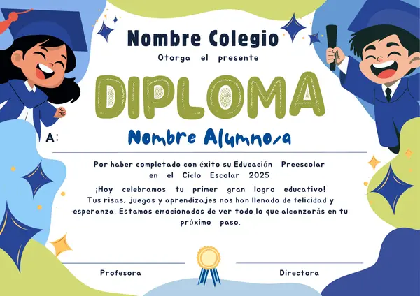 DIPLOMAS GRADUACIÓN 2025 EDITABLES 