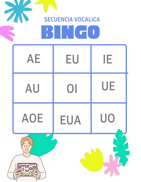 BINGO SECUENCIA VOCALICA - CONCIENCIA FONOLOGICA