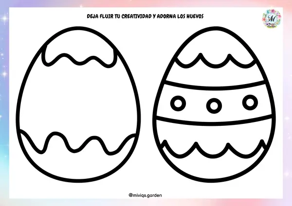 Adornando Huevos de Pascua (Motricidad Fina)