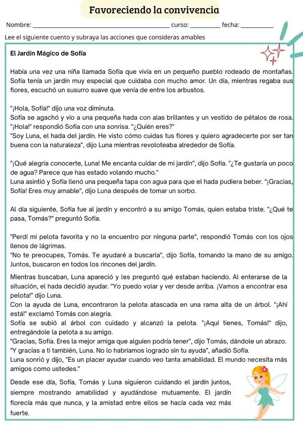 Orientación: Actitudes de solidaridad y respeto