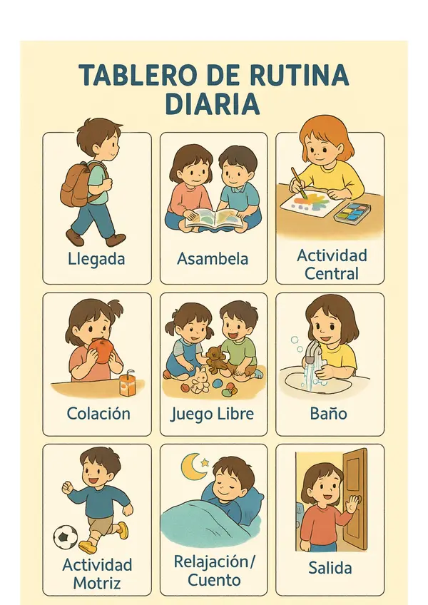 RUTINAS DIARIA kinder APOYO VISUA