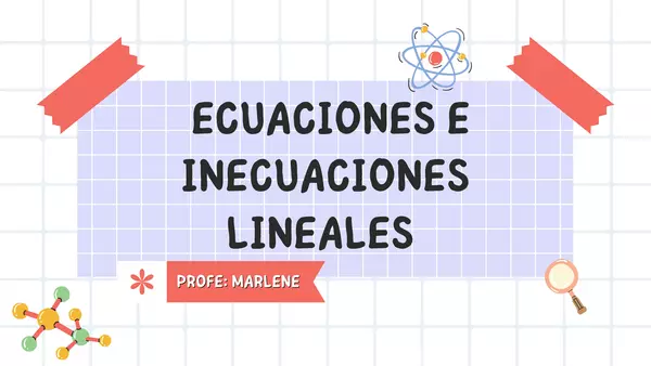 Ecuaciones e inecuaciones lineales