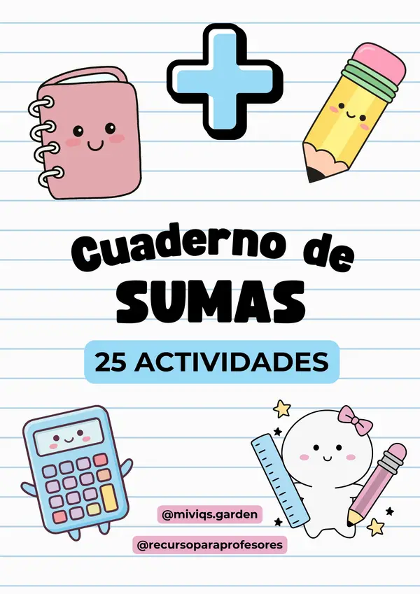 Cuaderno de Sumas (25 actividades)