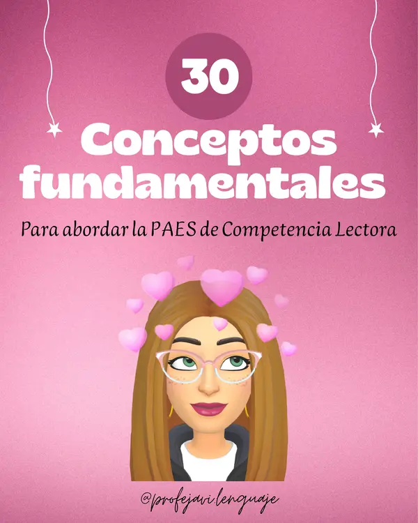 POSTER: VOCABULARIO PAES COMPETENCIA LECTORA 