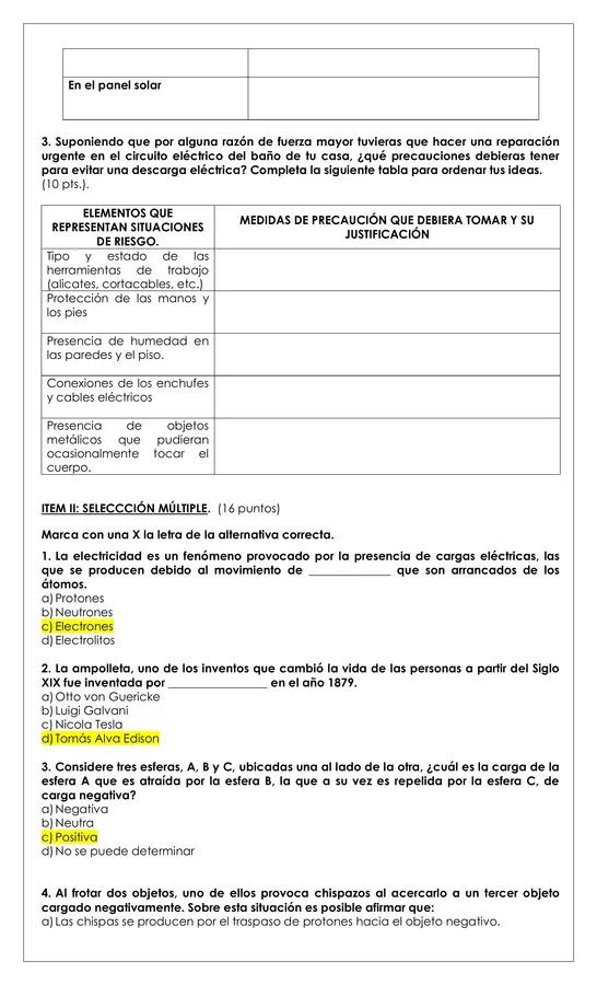 Prueba - Energía eléctrica 