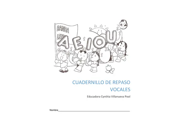 cuadernillo de vocales