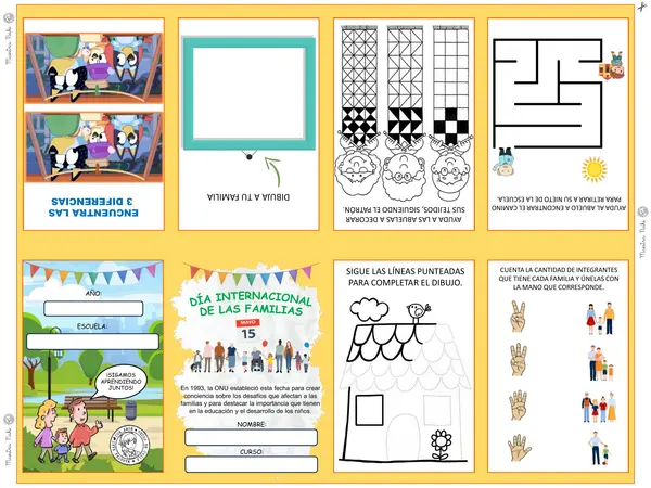Mini libro de actividades: Día de las Familias