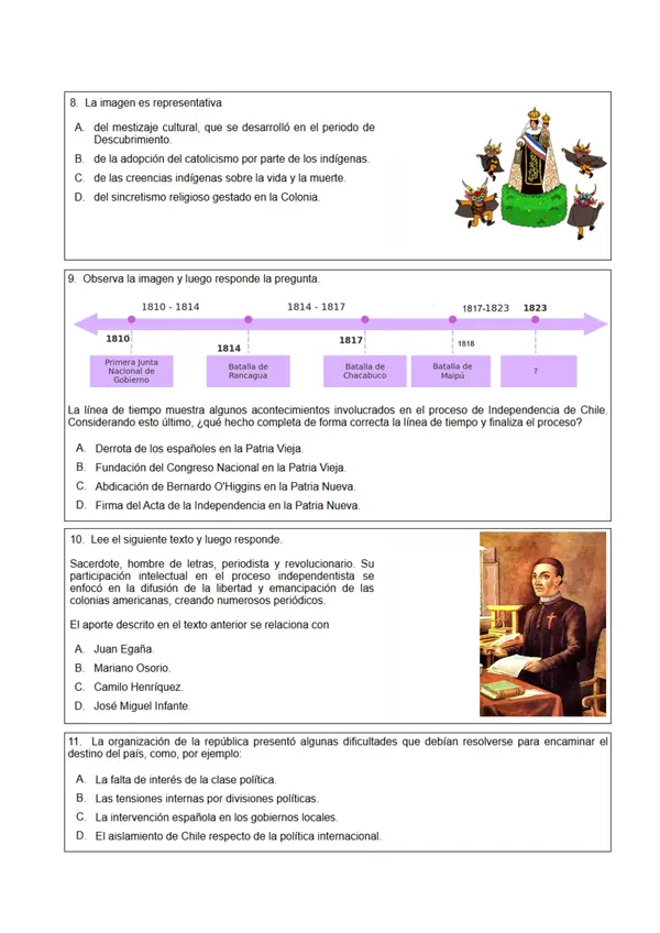 ENSAYO SIMCE de Historia, Geografía y Ciencias Sociales (8° básicos)