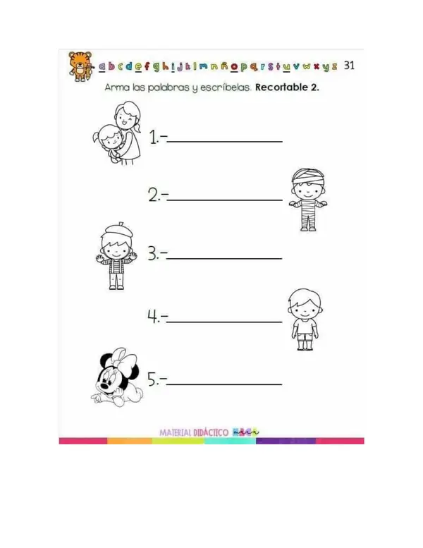 VARIEDAD DE ACTIVIDADES CON LETRA M