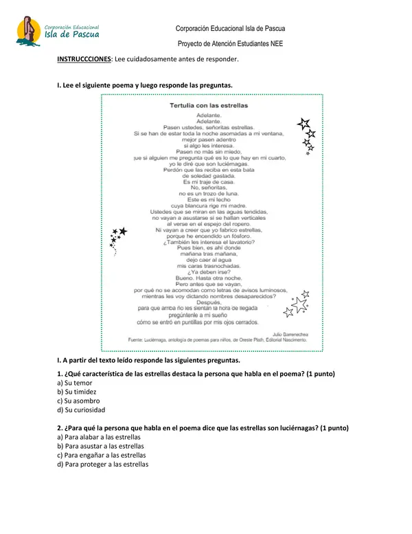 EVALUACIÓN SOLEMNE  6° BÁSICO LENGUAJE Y COMUNICACIÓN (A.C)