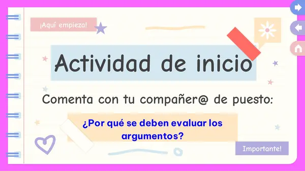 Texto argumentativo: Evaluar argumentos