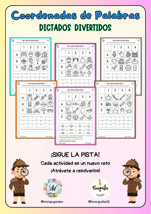 Coordenadas de Palabras (Dictados Visuales)