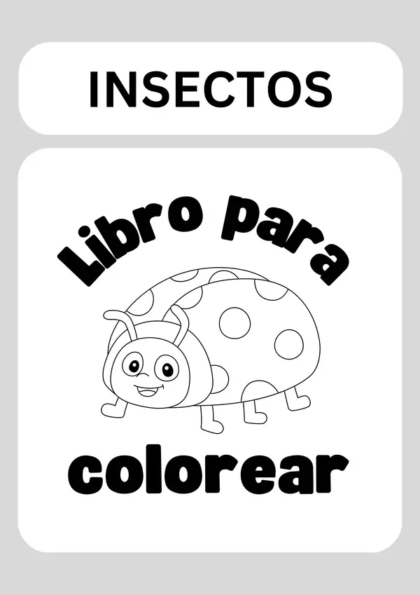 Libro para colorear ilustraciones de insectos