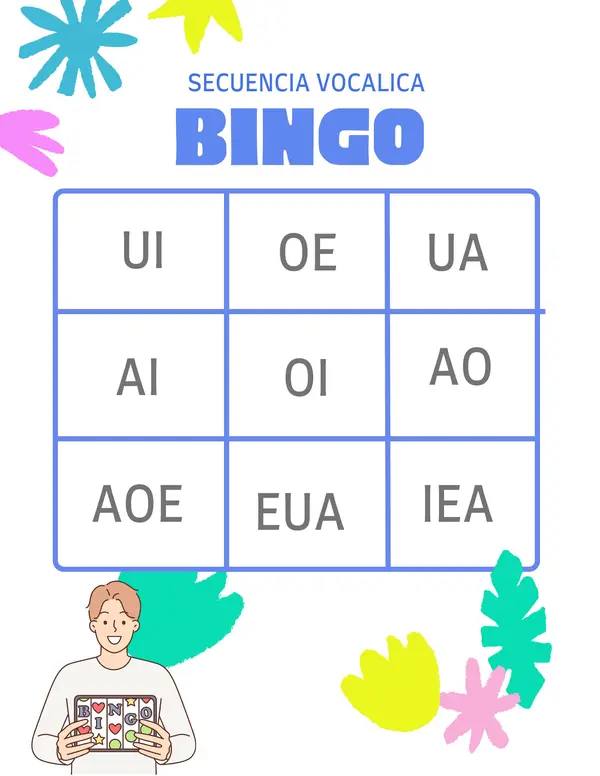 BINGO SECUENCIA VOCALICA - CONCIENCIA FONOLOGICA