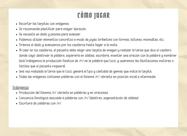 El tesoro pirata (fonema R)
