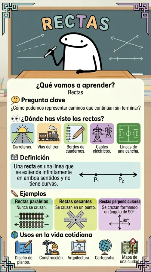 Afiches Geometría  rectas