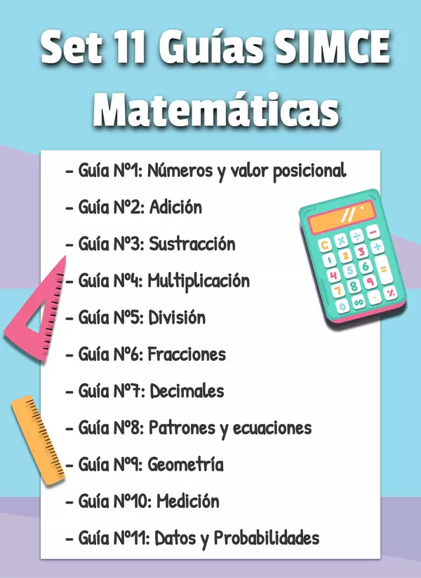 Set Guías SIMCE Matemáticas.  (60% de descuento!)