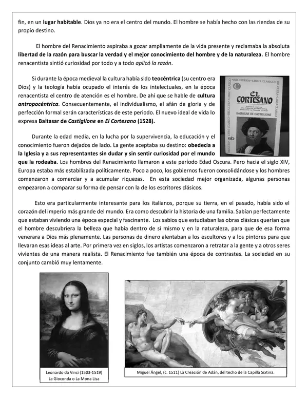 Guía N° 2: “El ser humano y la razón como centro del pensamiento”