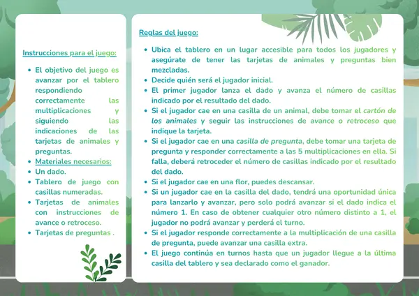 Tablero: Multiplicaciones
