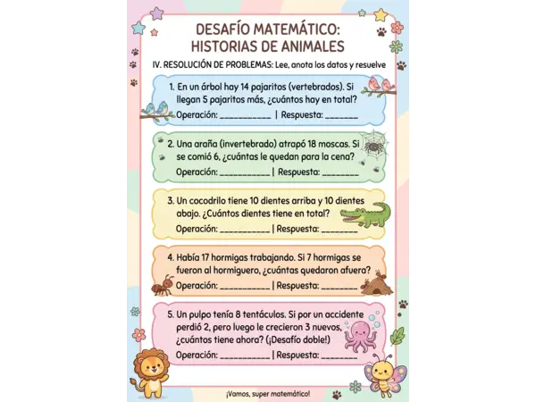 Desafìo matemático: Resolución de problemas