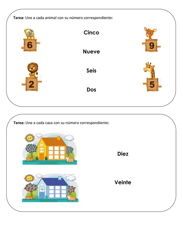 Mini tareas matemática 1° básico