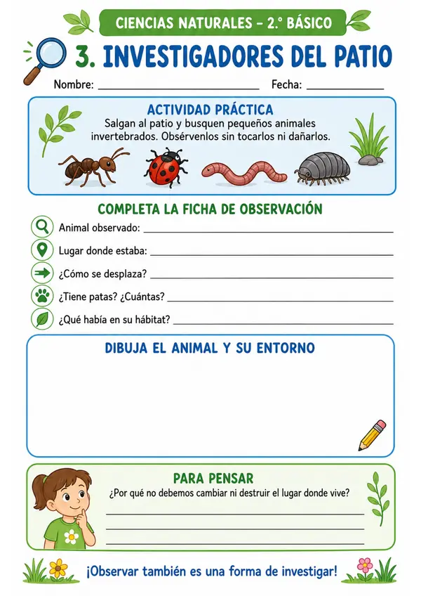 Unidad 2: Ciclos de vida, hábitats y animales invertebrados