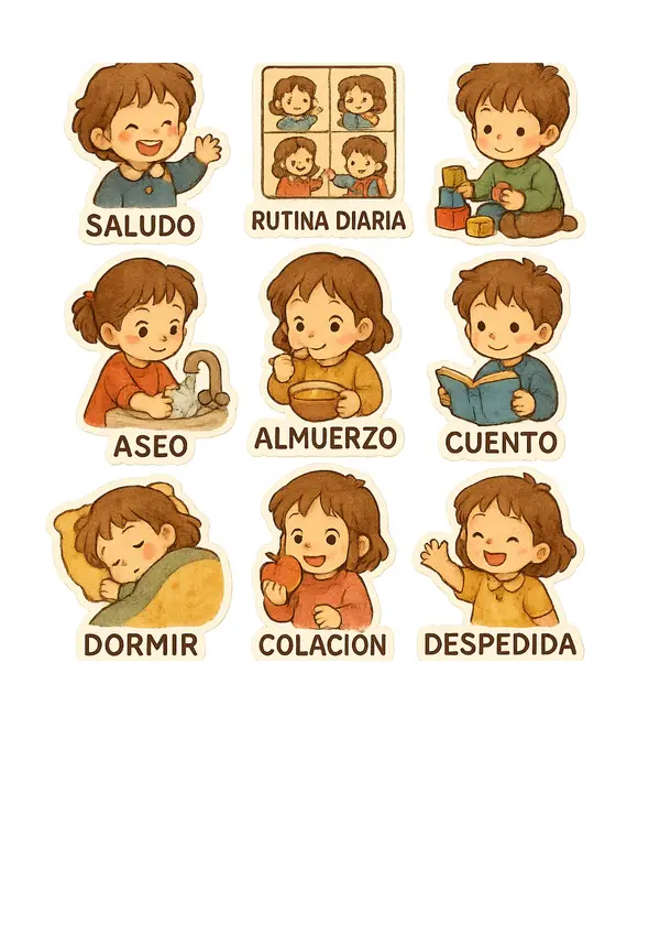 RUTINAS DIARIA kinder APOYO VISUA