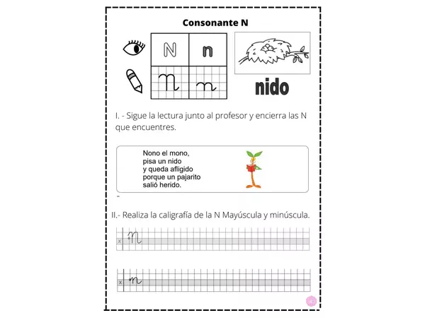 Guía consonante N