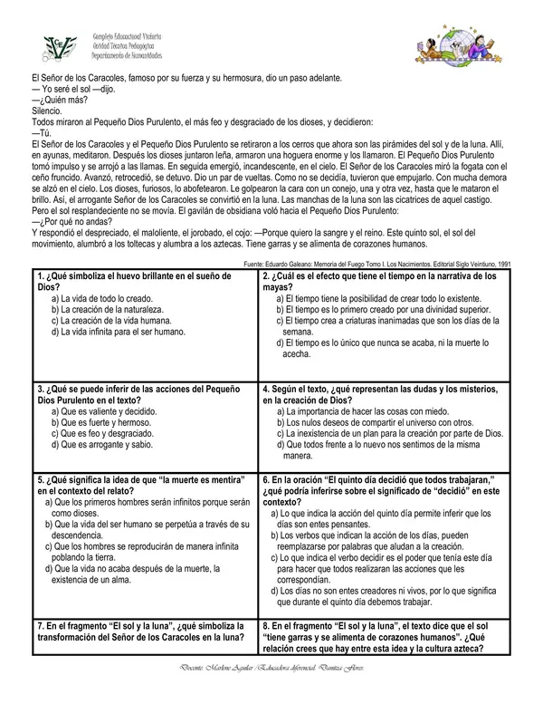 PRUEBA UNIDAD MITLOGÍA/ RECURSOS DE CORREFERENCIA. 7° BÁSICO