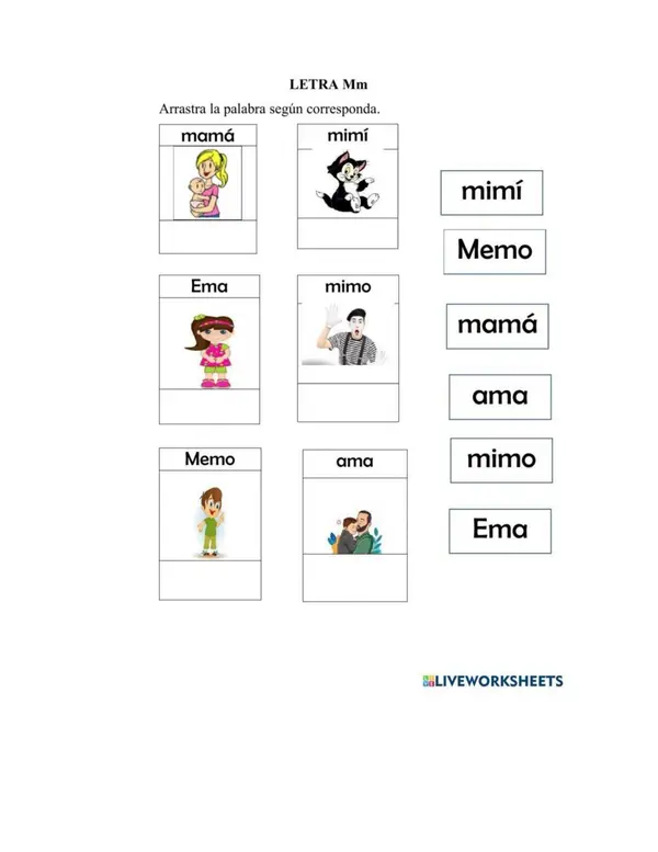 VARIEDAD DE ACTIVIDADES CON LETRA M