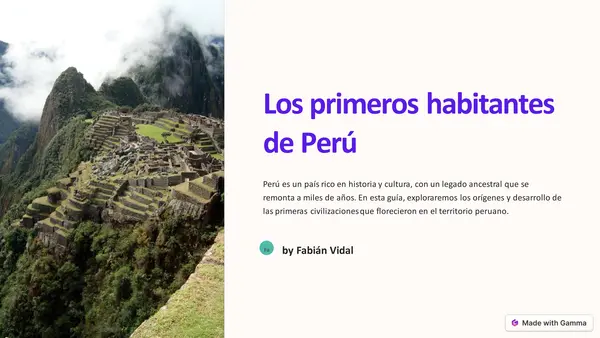 Los primeros habitantes del perú