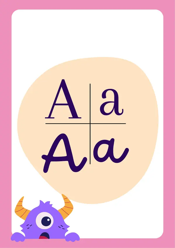 Abecedario 4 letras con monstruos