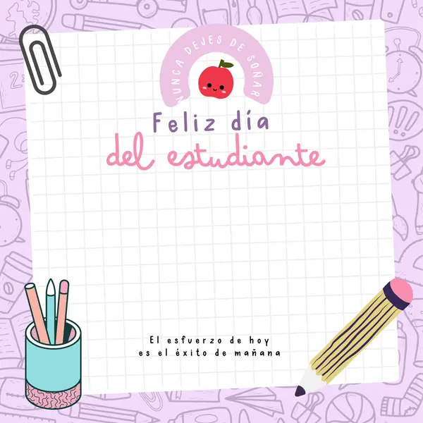 Tarjeta día del estudiante 