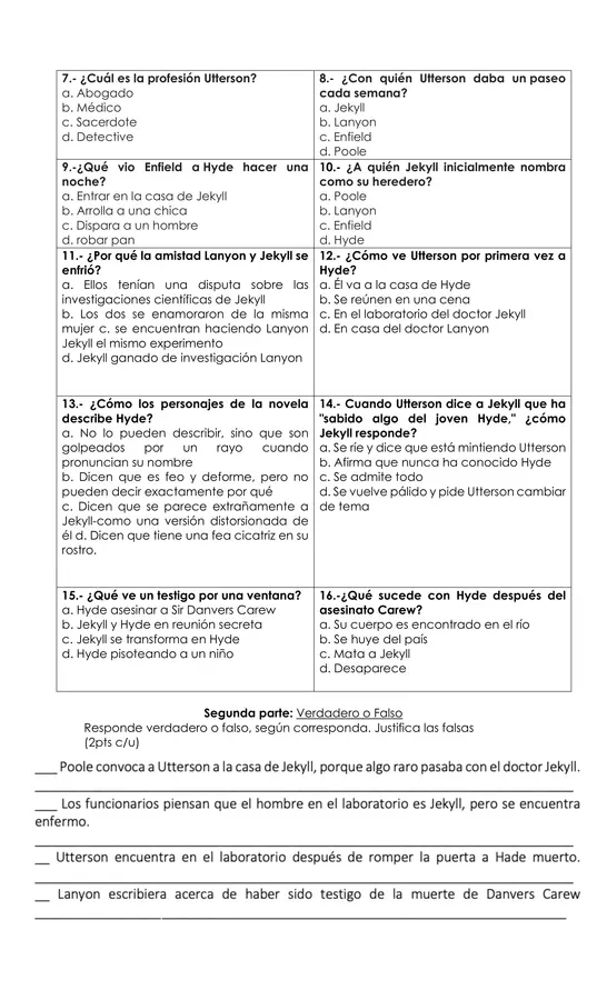 Evaluación plan lector | profe.social