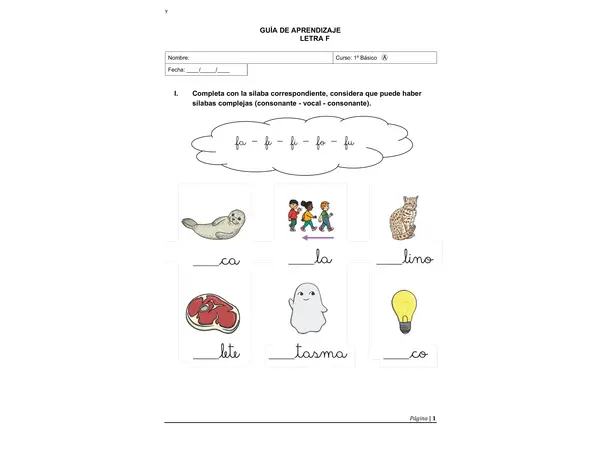 Actividad - Letra F