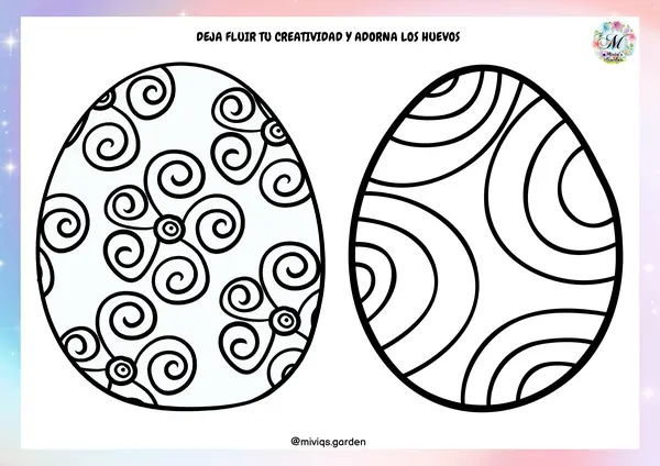 Adornando Huevos de Pascua (Motricidad Fina)