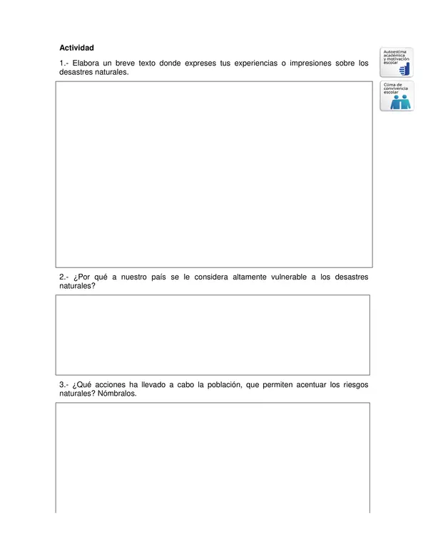 Guia de Historia y Geografia 6 Basico: Desastres Naturales