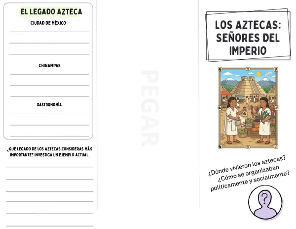 Tríptico Los Aztecas