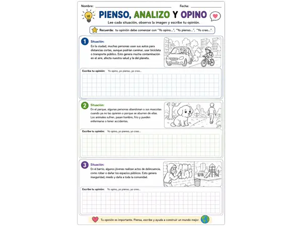 Refuerzo de escritura y pensamiento crítico 