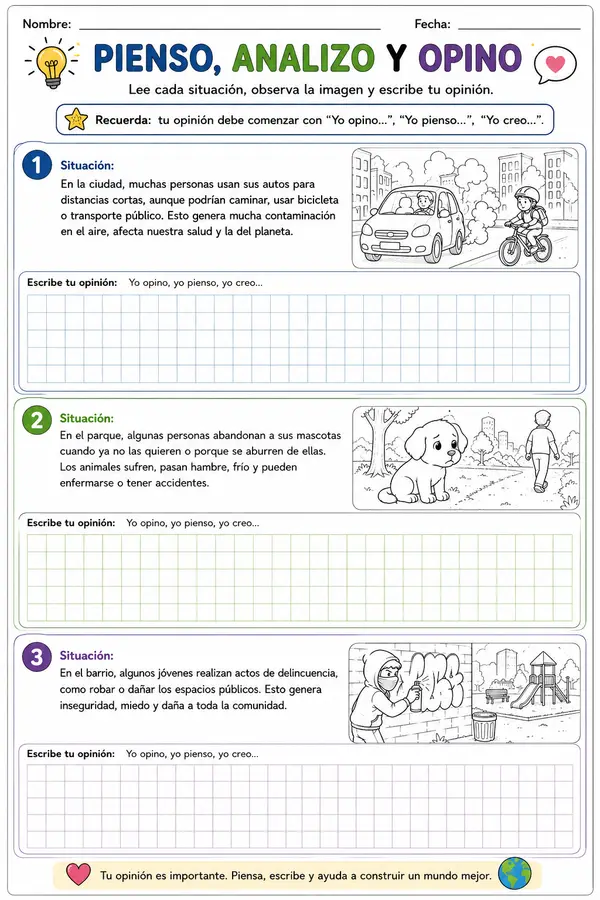 Refuerzo de escritura y pensamiento crítico 